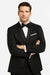 (36R, 46L) Regular Fit Black 2 Piece Tuxedo With Satin Lapel
