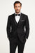 (36R, 46L) Regular Fit Black 2 Piece Tuxedo With Satin Lapel