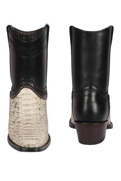 Men's Los Altos Original Python Skin European Toe Short Boots 76B57 - Image 9