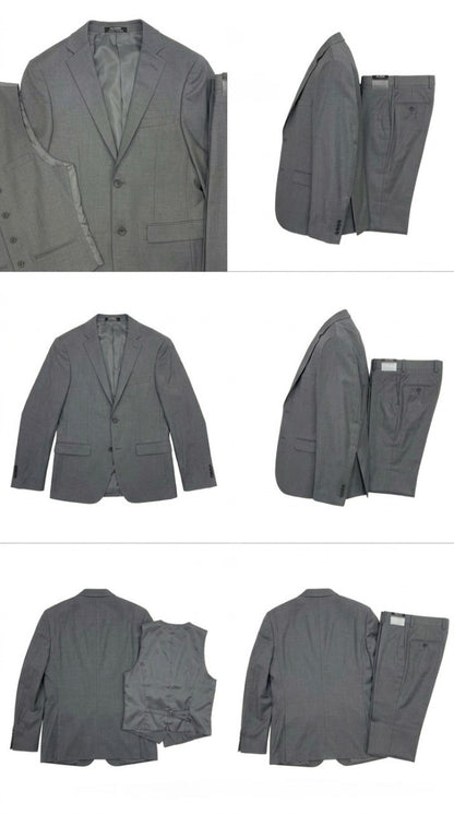 West End 9-1012S102 2PC Ultra Slim Fit Suit Light Grey