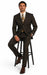 Suits For Big Man BIG & TALL CHARCOAL Discounted Sale Up To Size 82 SUIT HAND MADE - Color: Dark Grey Suit