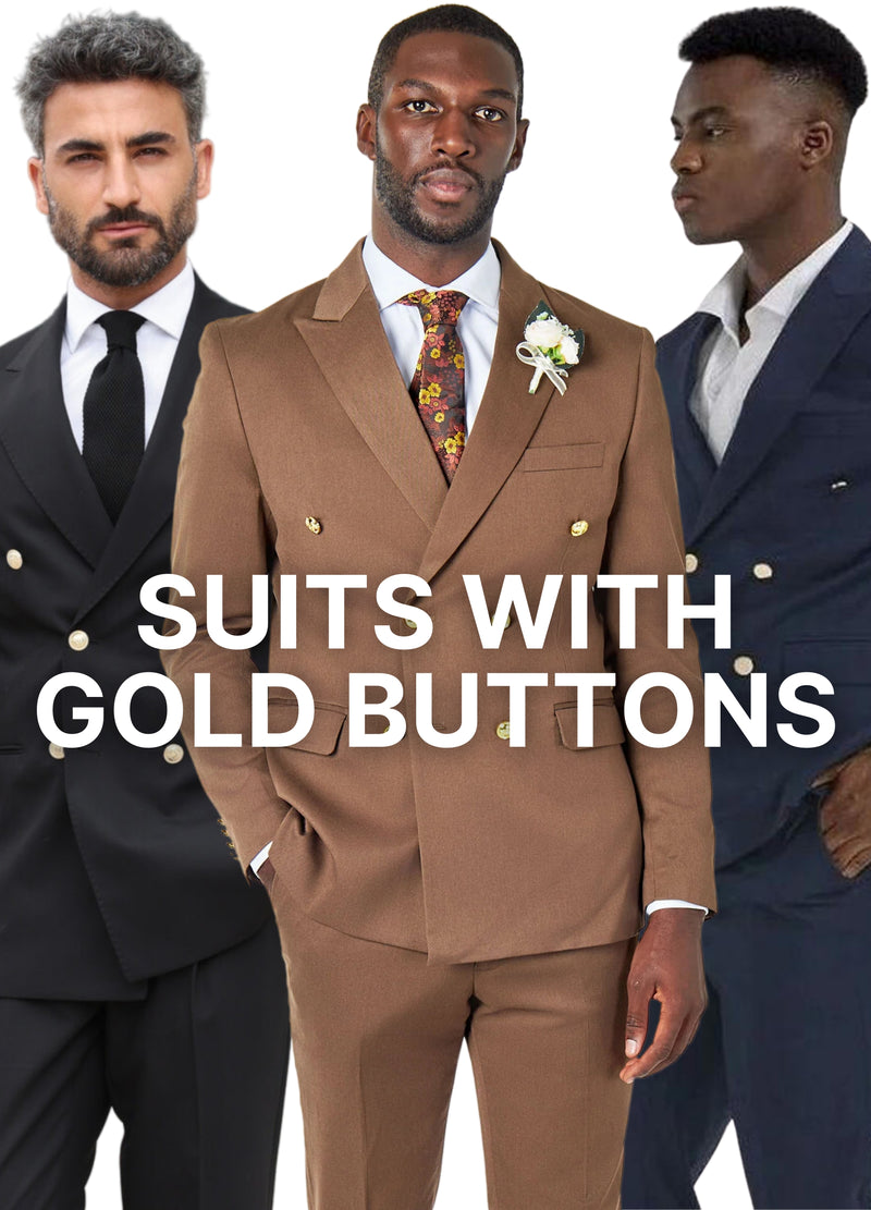 suits with gold buttons