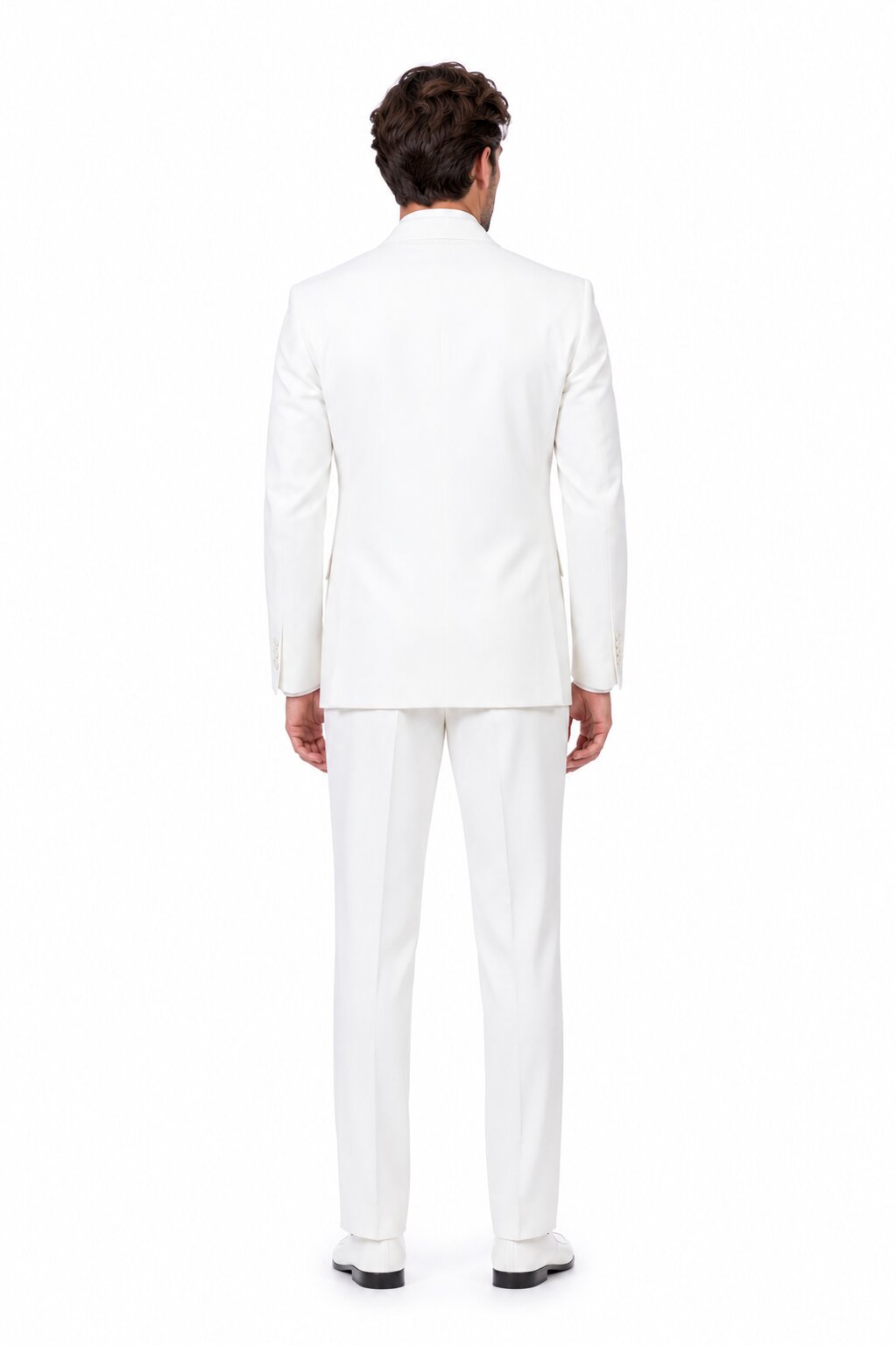 Tiglio Italian Suit - Real Wool Fabric Super 150's San Giovesse off White, Wide Leg Suit & Vest super 150" wool in Color Off White