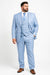 Statement Mens Modern Fit 3 Piece 100% Super 200s Wool Classic Windowpane Suit – Double Breasted Vest