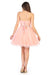 Quince Dama Dresses - Short Quinceanera Dresses in Color Blush