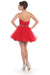 Quince Dama Dresses - Short Quinceanera Dresses in Color Red