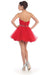 Quince Dama Dresses - Short Quinceanera Dresses in Color Red