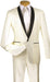 Kingsman Collection - Shawl Collar Slim Fit Tuxedo 2 Piece 1 Button Ivory