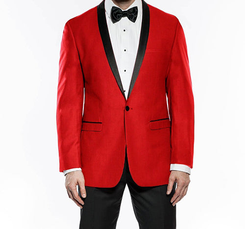 (50R) Slim Fit 2 Piece Red Tuxedo