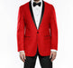 Kingsman Collection - Shawl Collar Slim Fit Tuxedo 2 Piece 1 Button Red