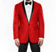 Kingsman Collection - Shawl Collar Slim Fit Tuxedo 2 Piece 1 Button Red