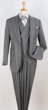 Apollo King Men’s 100% Wool 3-Piece Suit – High Fashion Vest Statement Design - Image 3