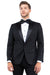 Mens Black Blazer - Men's Modern Fit One Button Peak Lapel Tuxedo Separates Jacket in Black