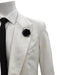 Mens White Velvet Victorian Tailcoat Tuxedo – Three Quarter Length Cutaway Stage And Wedding Jacket