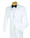 (36S) Slim Fit 2 Piece Tuxedo Single Breasted 2 Button Design in White