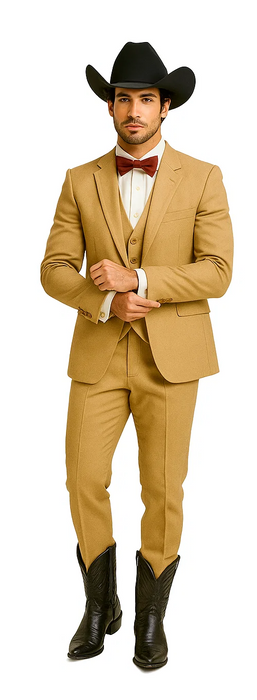 Tan Cowboy Wedding Suit for Every Occasion