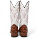 Mark Women's Pistol Print Monster Fish Square Toe Boots Cognac