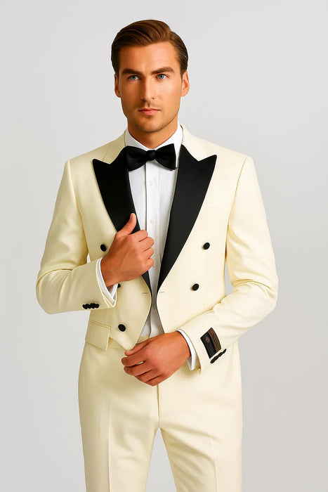 Cream ~ Black Victorian Tuxedo