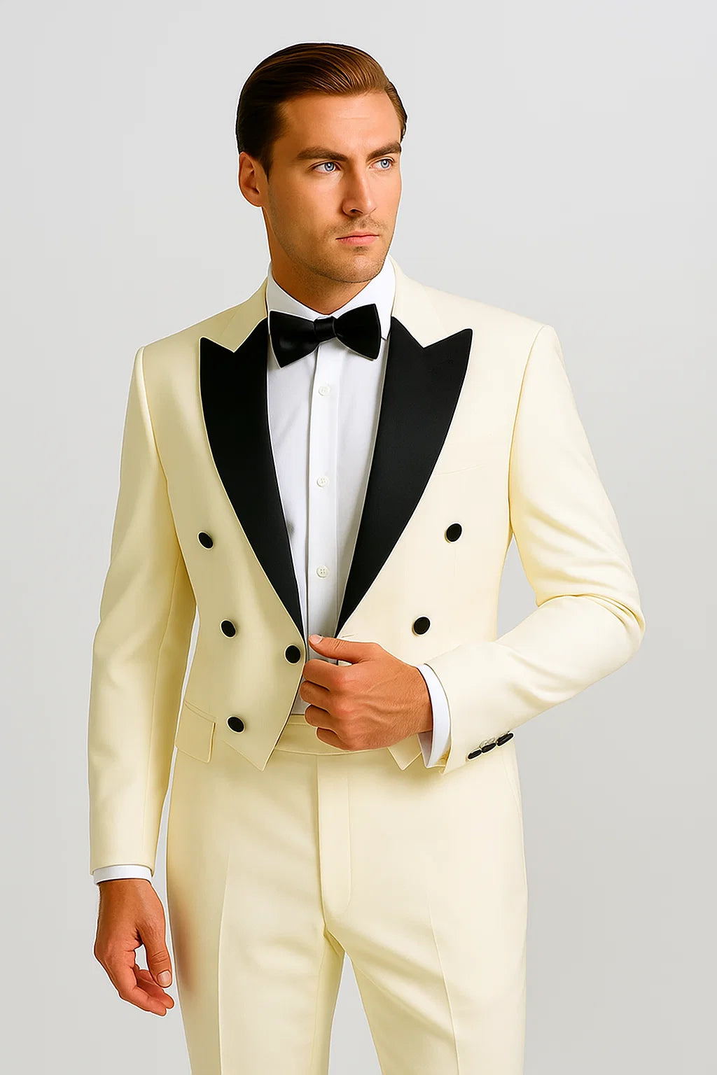Cream ~ Black Victorian Tuxedo - Image 7