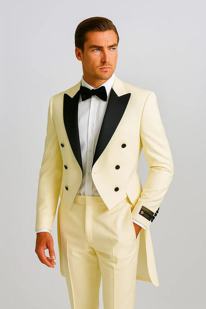 Cream ~ Black Victorian Tuxedo - Image 2