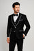 Men'S Designed Black Two Button Tuxedos