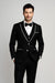 Men'S Designed Black Two Button Tuxedos