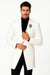 Mens Velvet Tuxedo 34 Inch Long Coat - Velvet Blazer - Three Quarter White Dinner Jacket