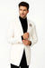Mens Velvet Tuxedo 34 Inch Long Coat - Velvet Blazer - Three Quarter White Dinner Jacket