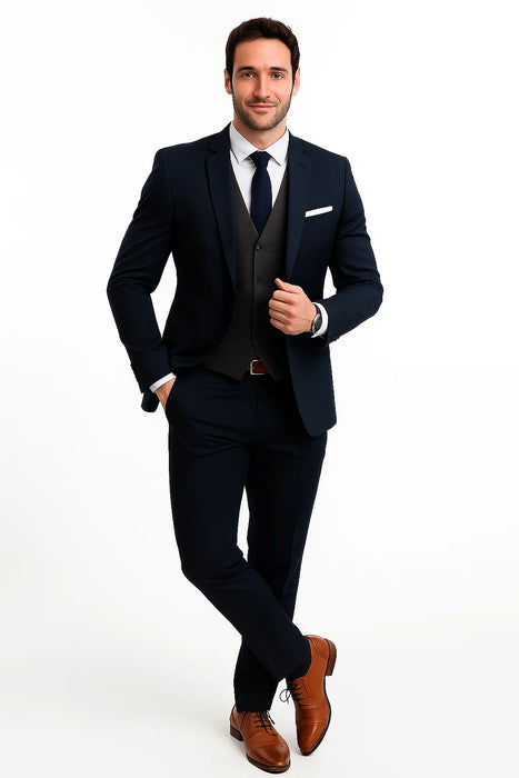 Navy Suit With Gray Vest for Every Occasion