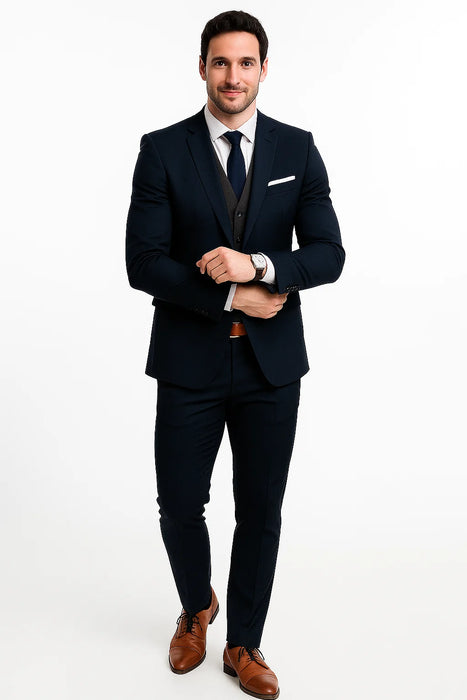 Navy Suit With Gray Vest for Every Occasion