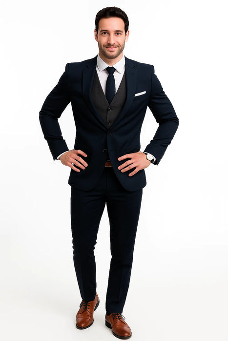 Navy Suit With Gray Vest for Every Occasion