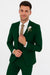Men'S Emerald Green - Hunter Green Cuff Link Skinny Fit Suit
