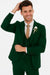 Men'S Emerald Green - Hunter Green Cuff Link Skinny Fit Suit