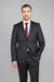 Tiglio Suit - Signature Menswear Wool Fabric SuitsOutlet - Men's Black 2-Button Slim-Fit Suit - High End Suits - High Quality Suits