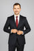 Tiglio Suit - Signature Menswear Wool Fabric SuitsOutlet - Men's Black 2-Button Slim-Fit Suit - High End Suits - High Quality Suits