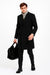 Men's Wool Charcoal Grey Double breasted Overcoat By Alberto Nardoni