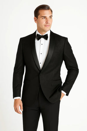 Men'S Black Velvet Paisley Suit Jacket Velour Men'S Blazer Jacket Sport Coat Dinner Jacket - Image 2