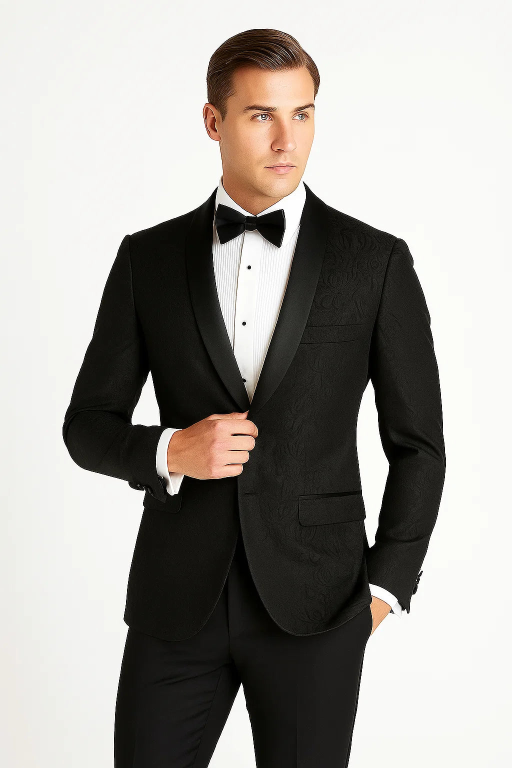 Men'S Black Velvet Paisley Suit Jacket Velour Men'S Blazer Jacket Sport Coat Dinner Jacket - Image 3