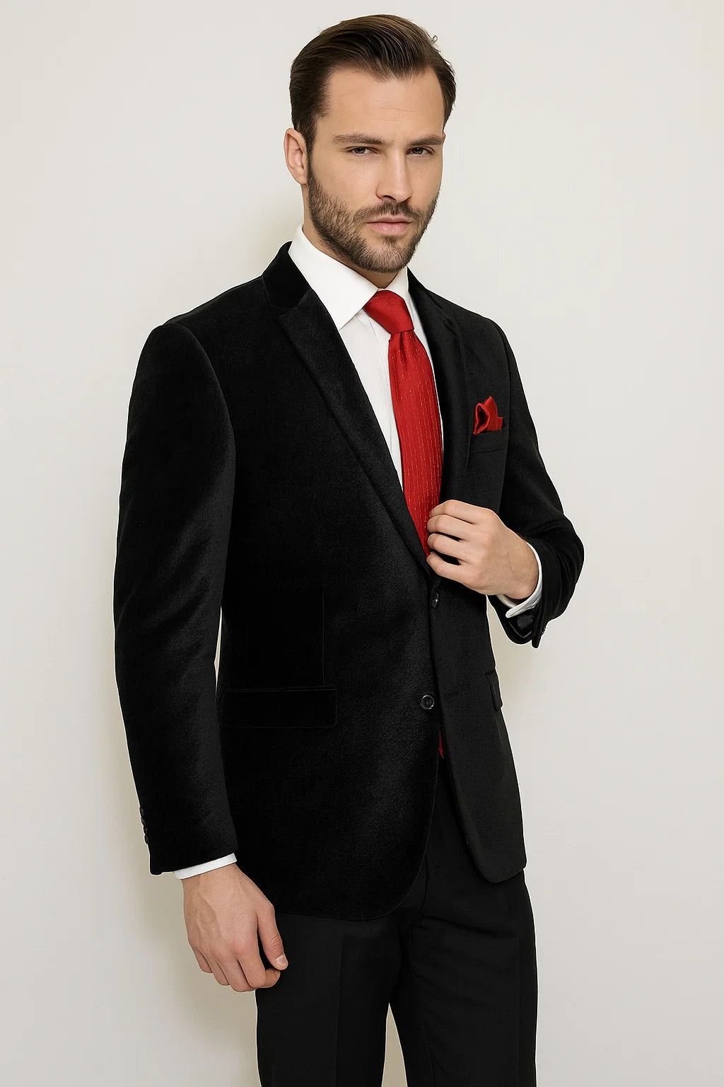 Men's Paisley Black Velvet Fabric Patterned Texture Men's blazer Sport Coat velour Blazer Jacket