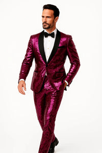 Mens Sequin Suit - Sparkly Suit - Pink Real Glitter Suit
