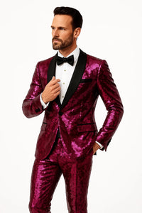 Mens Sequin Suit - Sparkly Suit - Pink Real Glitter Suit