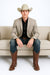 Western Blazer - Saco Para Hombre -Mens Double Button Western Taupe Blazer