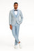 2026 Prom Special Blue Tuxedo Suit w/ Double-Breasted Vest by Tazzio