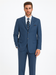 Teal Blue 3 Button Suit Jacket And Pleated Pants - Antique Blue Suit