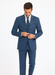 Teal Blue 3 Button Suit Jacket And Pleated Pants - Antique Blue Suit