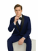 Teal Blue Indigo ~ Bright Blue Cobalt Blue (Dark Royal) Single Button Vested Black Lapel Two Toned Blue Tuxedo Shawl Collar