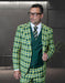 Statement Men's 3 Piece Plaid 100% Wool Modern Fit Suit - Double Breasted Vest