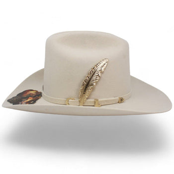 Texana Carin Leon Oficial Hueso con Pluma de Plata by Laredo Boots