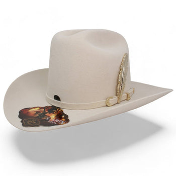 Texana Carin Leon Oficial Hueso con Pluma de Plata by Laredo Boots