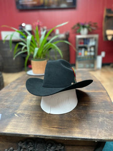 Texana Tombstone Horma Despreciado 20X con Plumas Color Negro